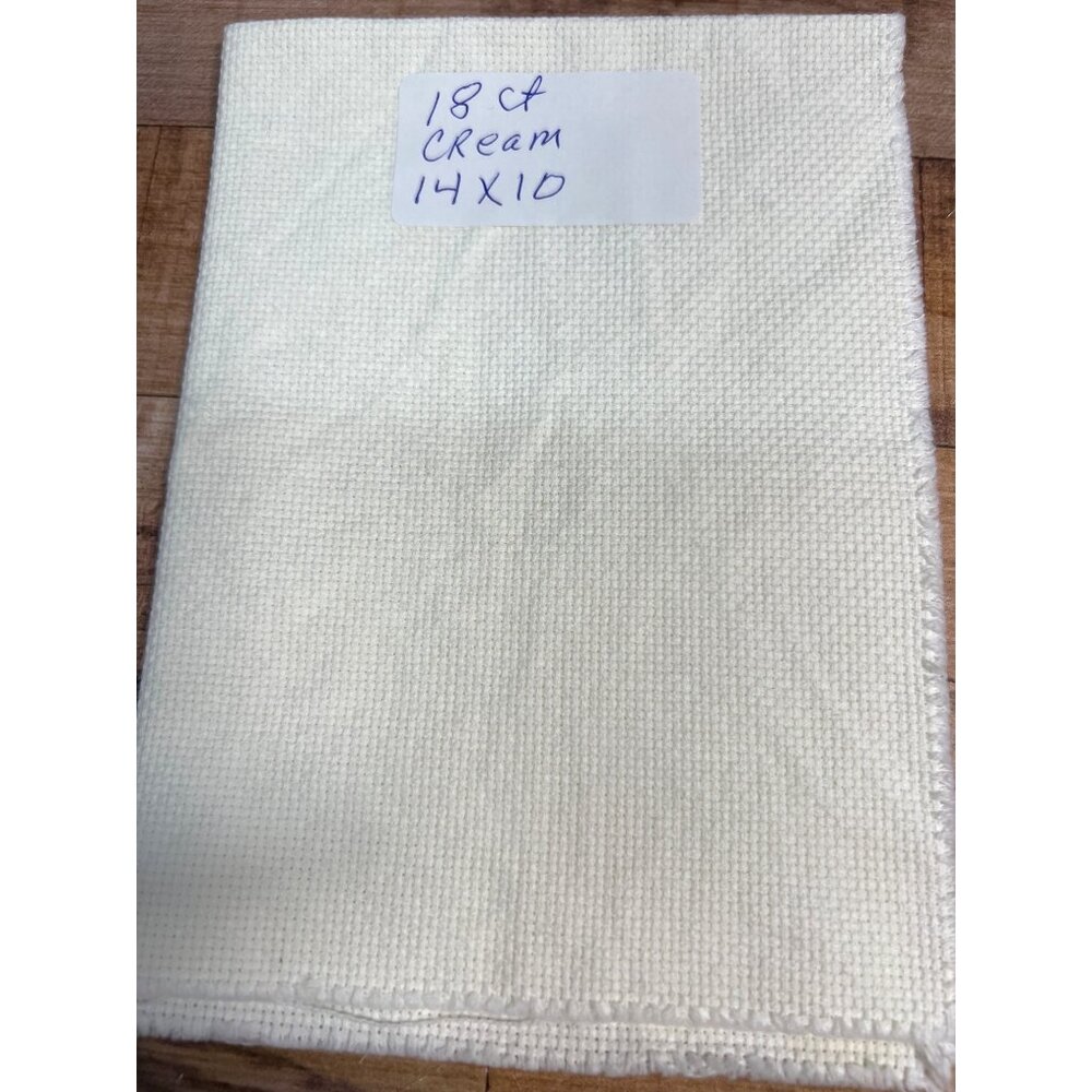 18 Ct Cream Aida Cross Stitch Fabric 14" X 10"